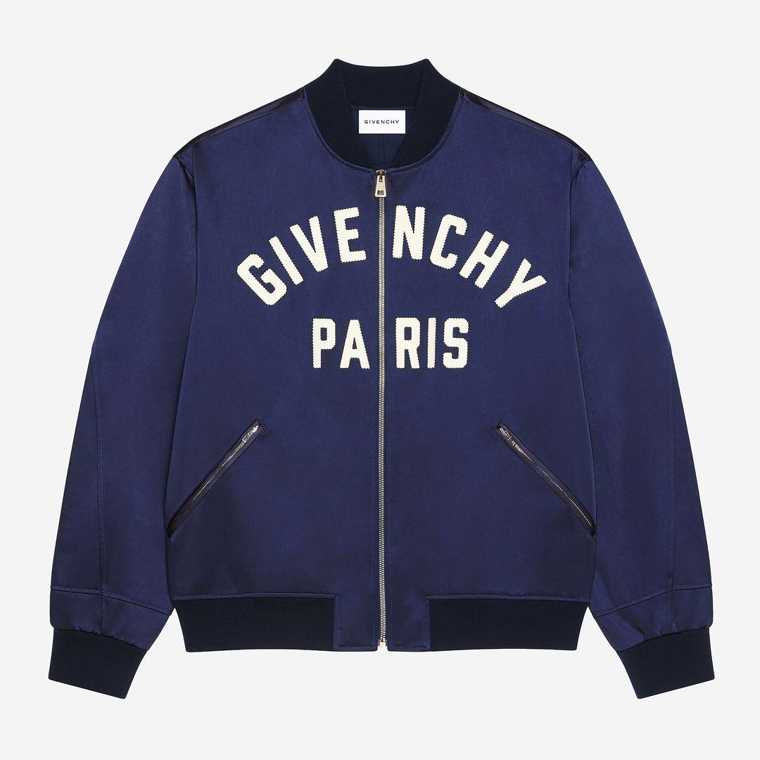 ブルゾン GIVENCHY SS25 'Marine' bomber jacket (BM01AZ14JD 410) Givenchy Marine Bomber Jacket In Blue - 35% Off | Editorialist