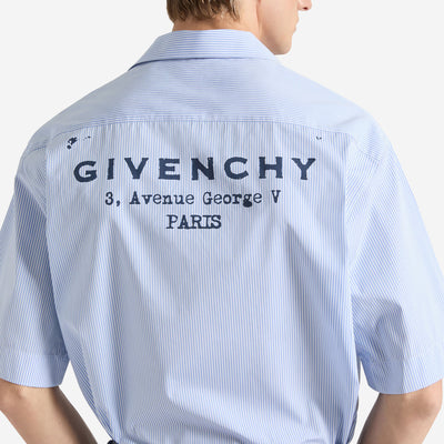 Givenchy Stamp Print Pinstripe Shirt