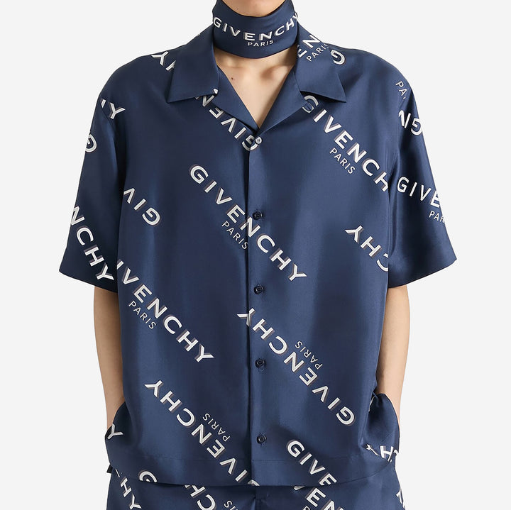 Givenchy Silk Twill Shadow Print Shirt – ZAP