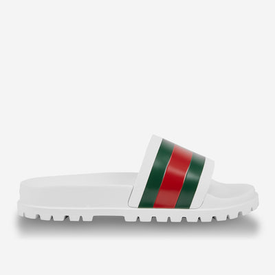 Gucci Pursuit Trek Striped Rubber Slider
