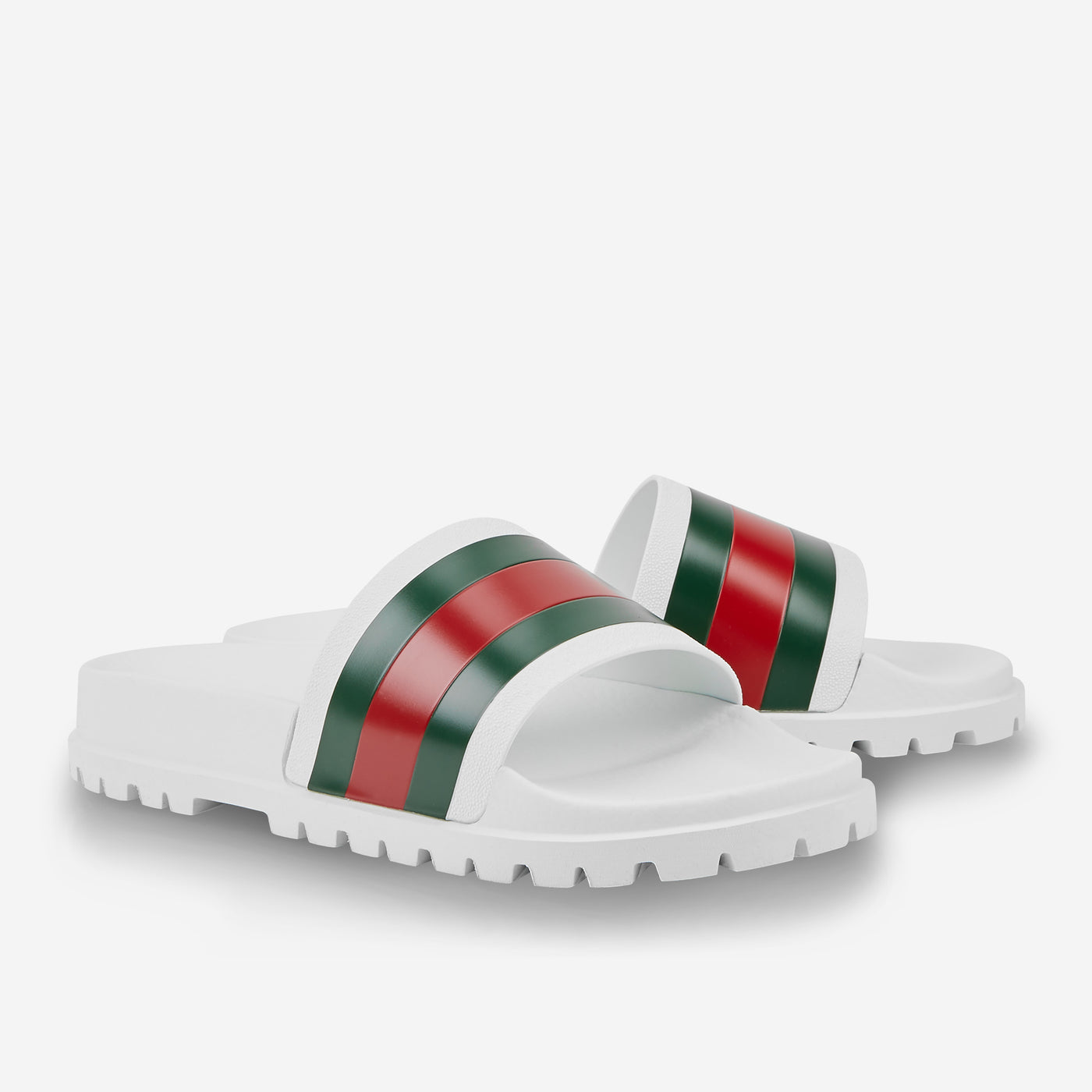 Gucci Pursuit Trek Striped Rubber Slider