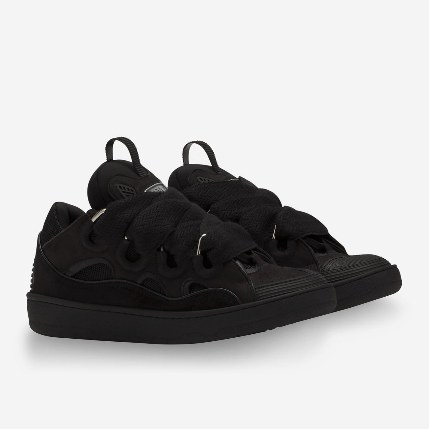 Lanvin Leather Curb Sneakers