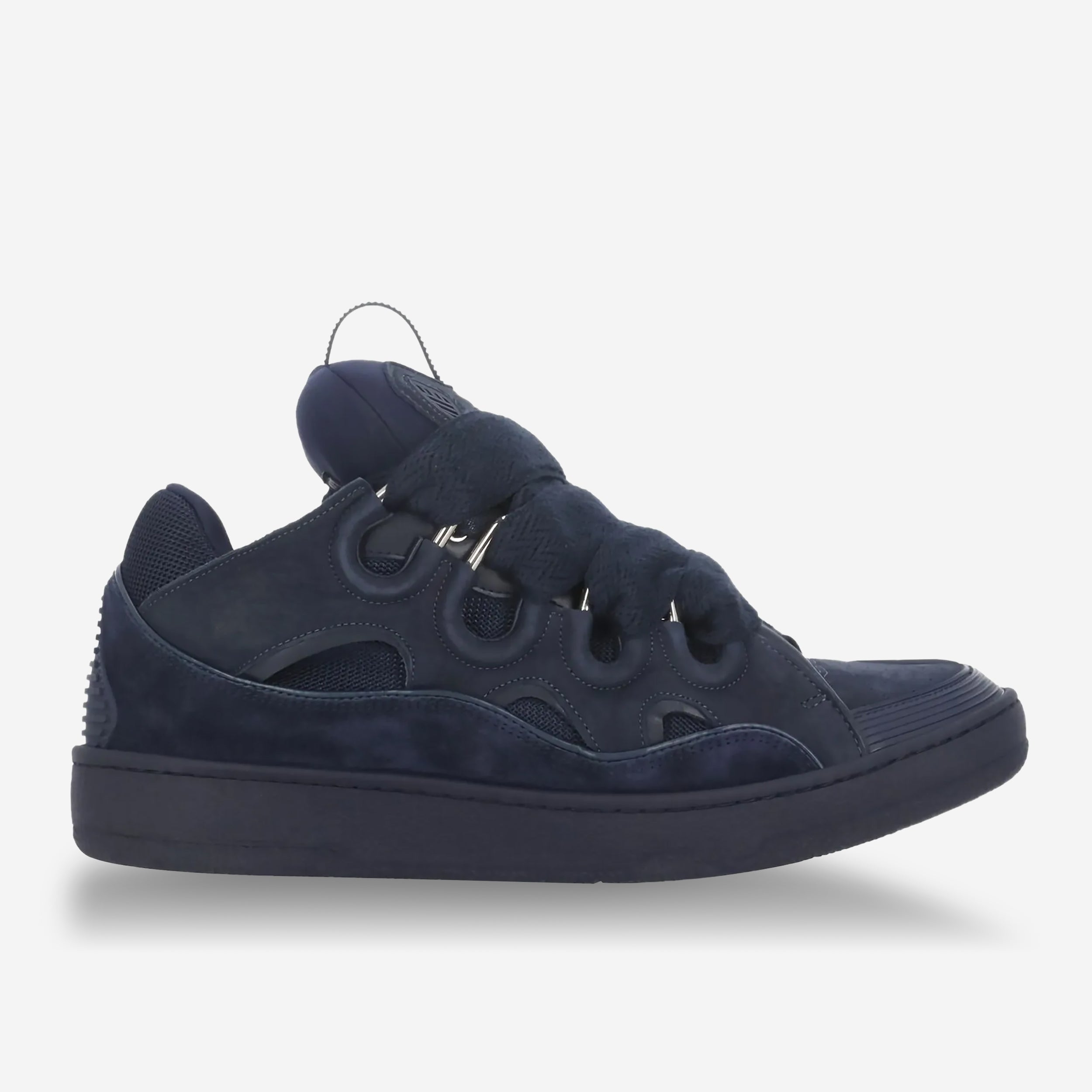 Lanvin Blue Leather Curb Sneakers