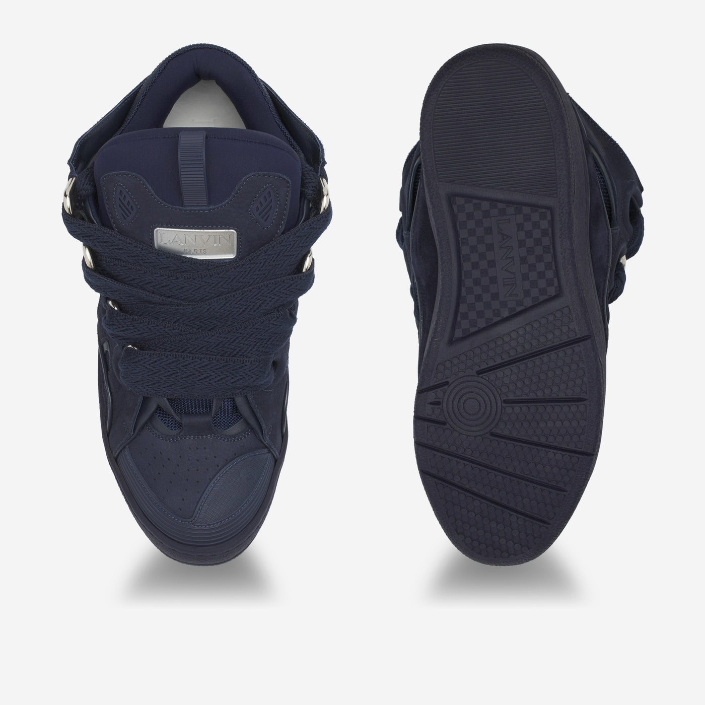 Lanvin Leather Curb Sneakers