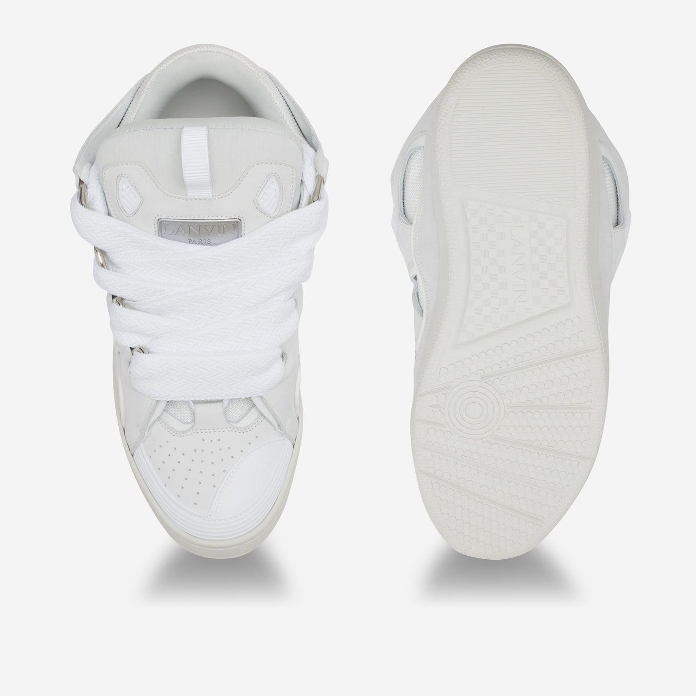 Lanvin Leather Curb Sneakers