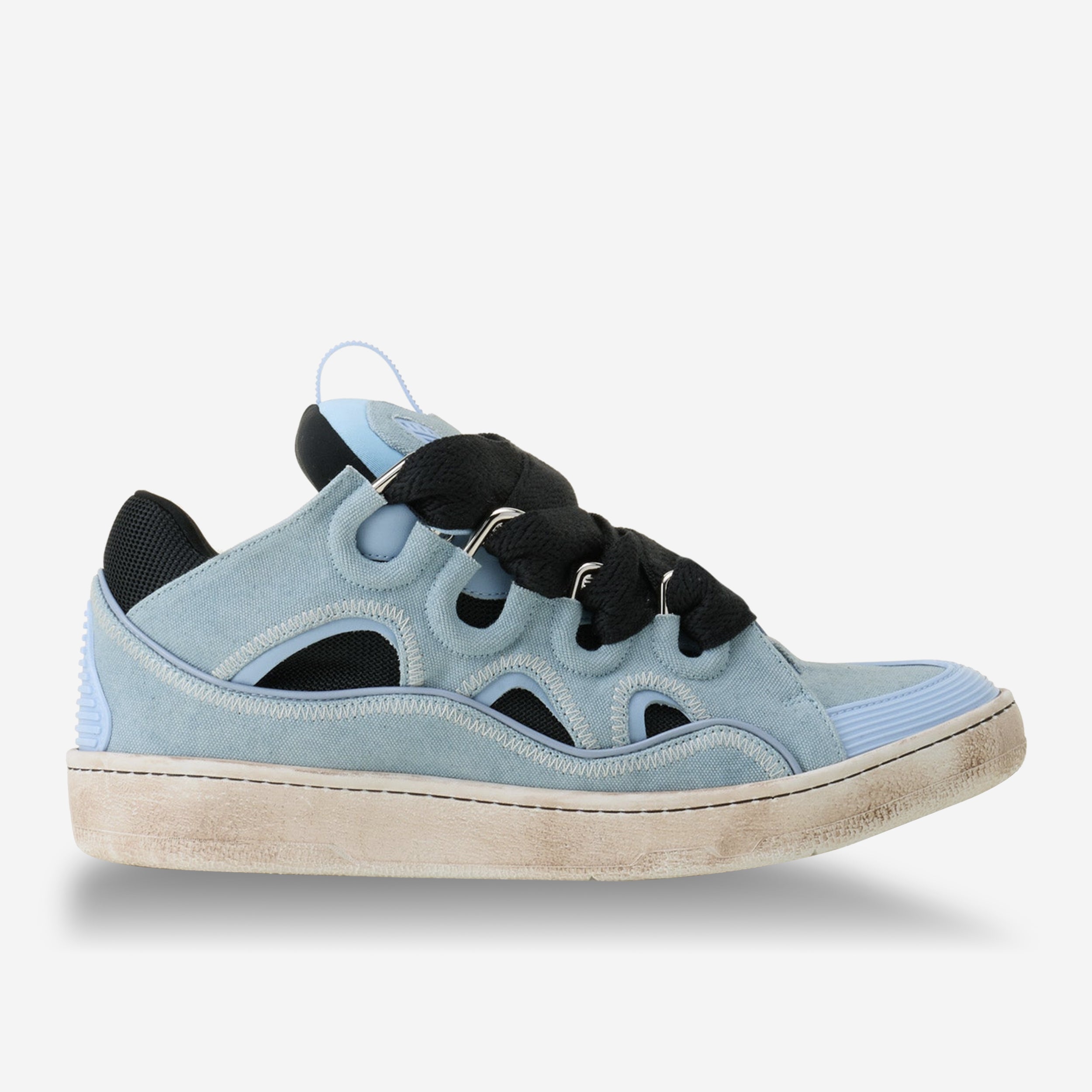 Lanvin Blue Curb Canvas Sneakers
