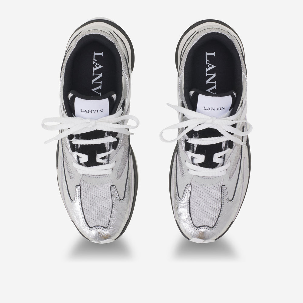 Lanvin Crinkled Metallic Leather JLA Sneakers – ZAP
