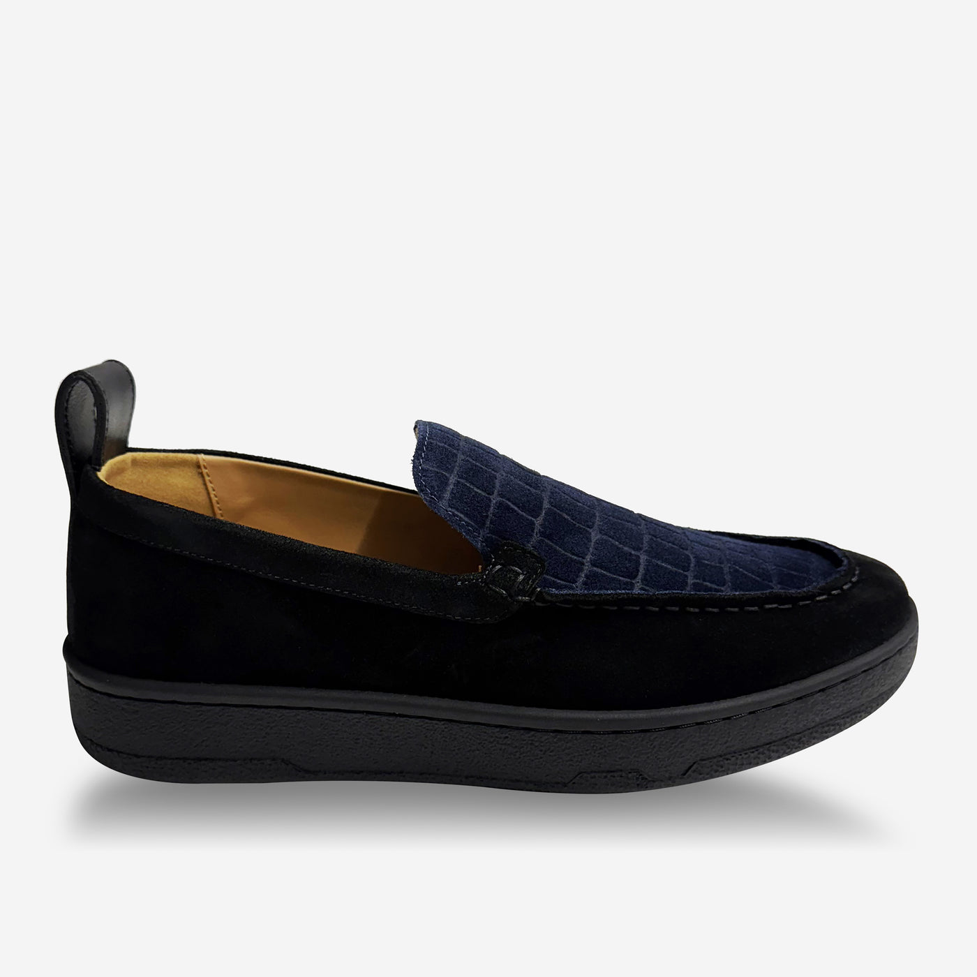 Lanvin Cruiser Croc Suede Moccasins