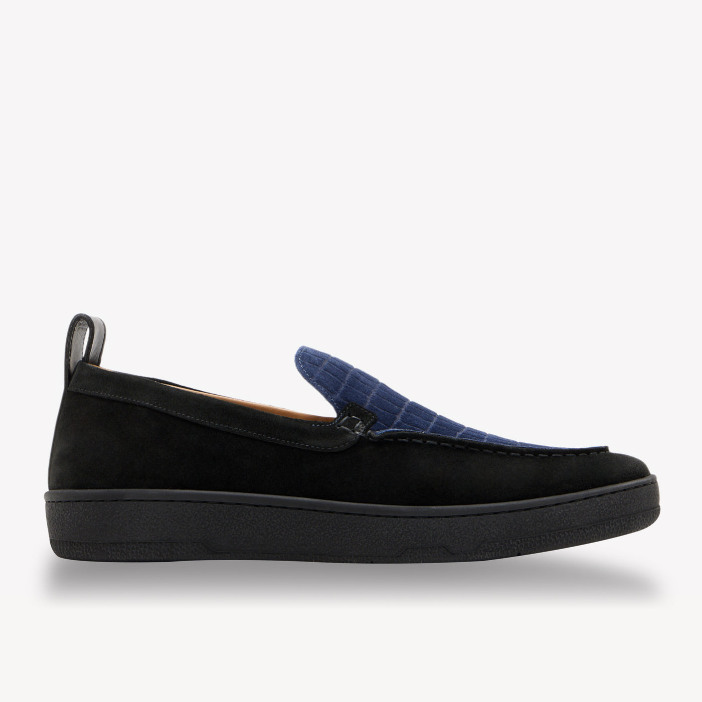 Lanvin Cruiser Croc Suede Moccasins