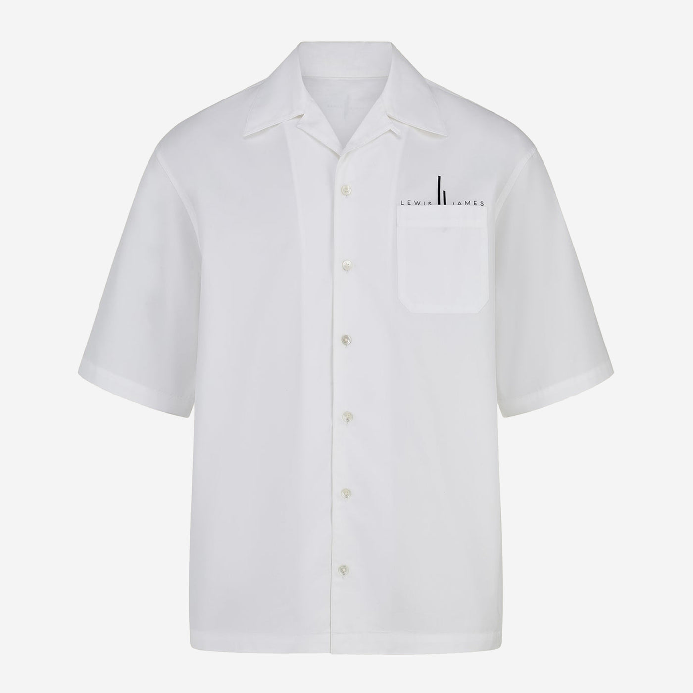 Lewis James Oversized Hidden Pocket Logo Bowling Shirt