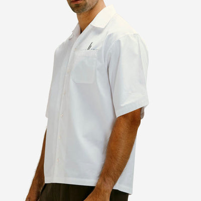Lewis James Oversized Hidden Pocket Logo Bowling Shirt