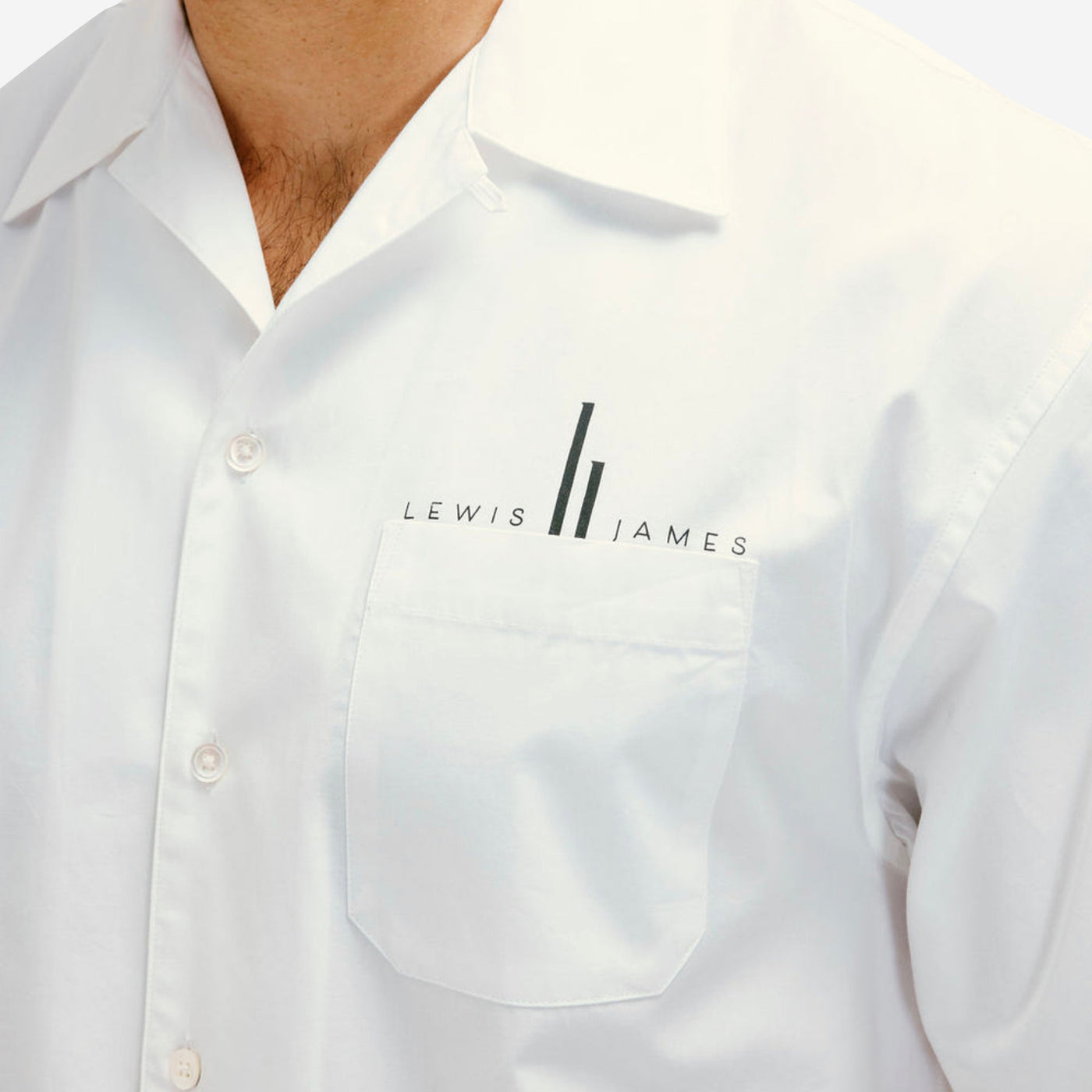 Lewis James Oversized Hidden Pocket Logo Bowling Shirt