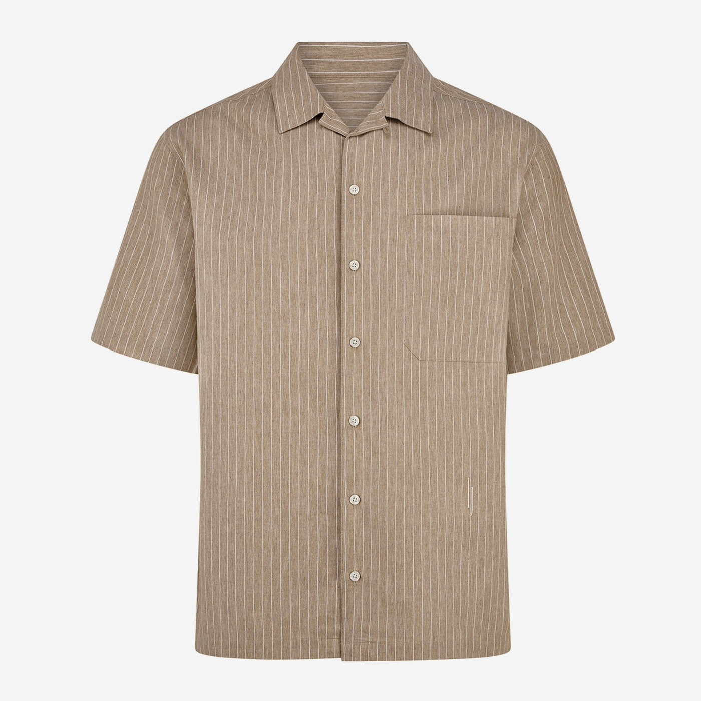 Lewis James Villa Pinstripe Embroidered Shirt