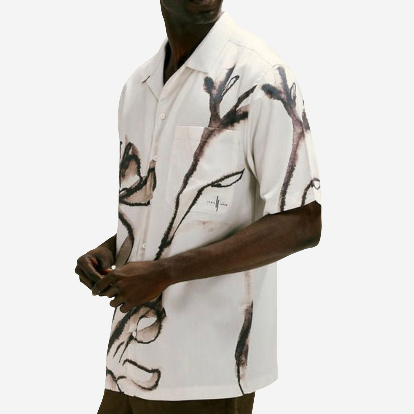 Lewis James Poppy Floral Printed Tencel Shirt