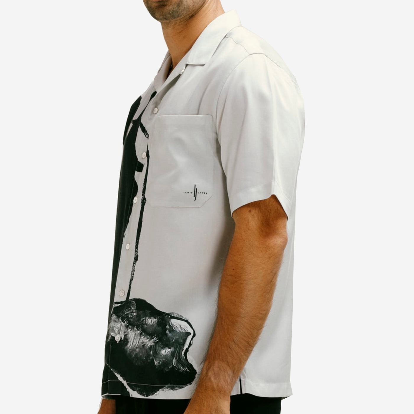 Lewis James Iris Floral Printed Tencel Shirt