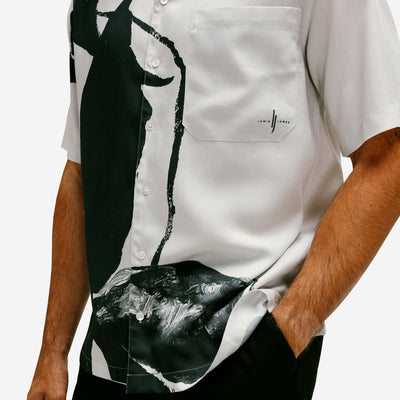 Lewis James Iris Floral Printed Tencel Shirt