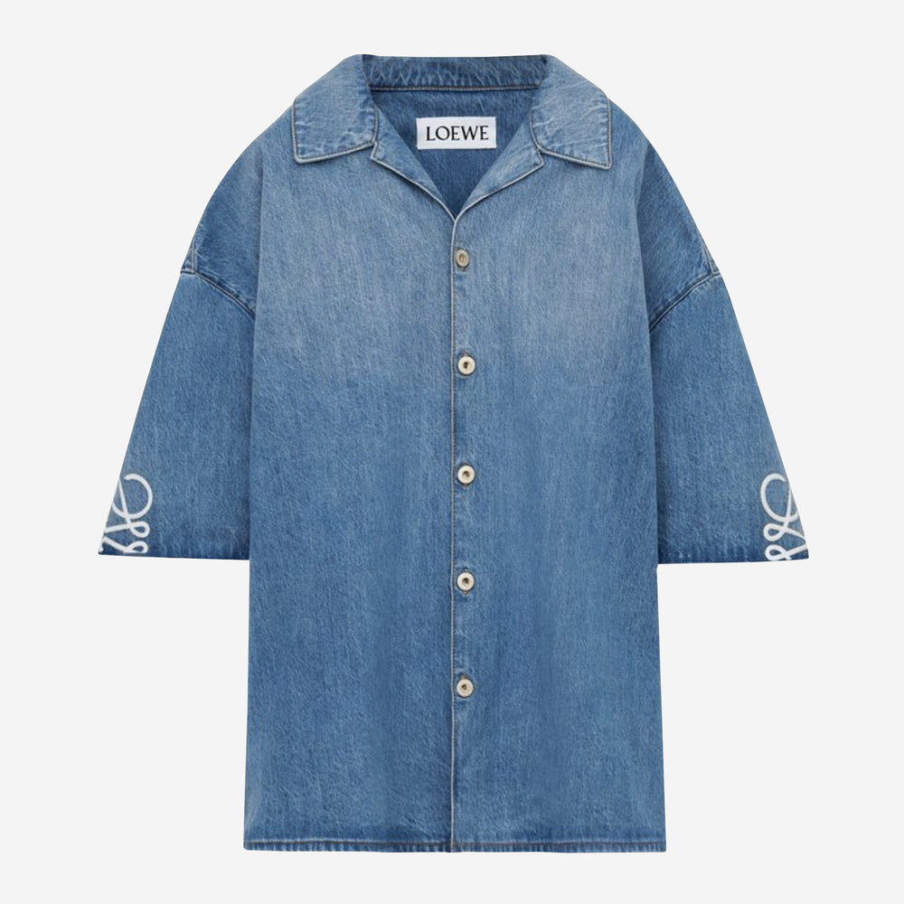 loewe anagram denim shirt