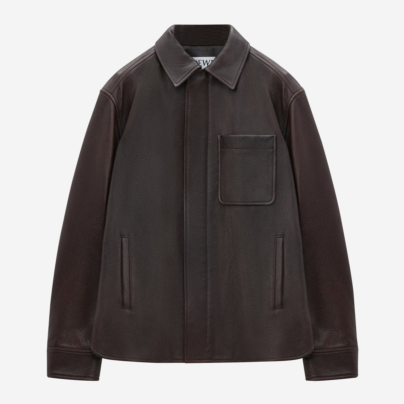 Loewe Oxblood Overshirt Deerskin Jacket
