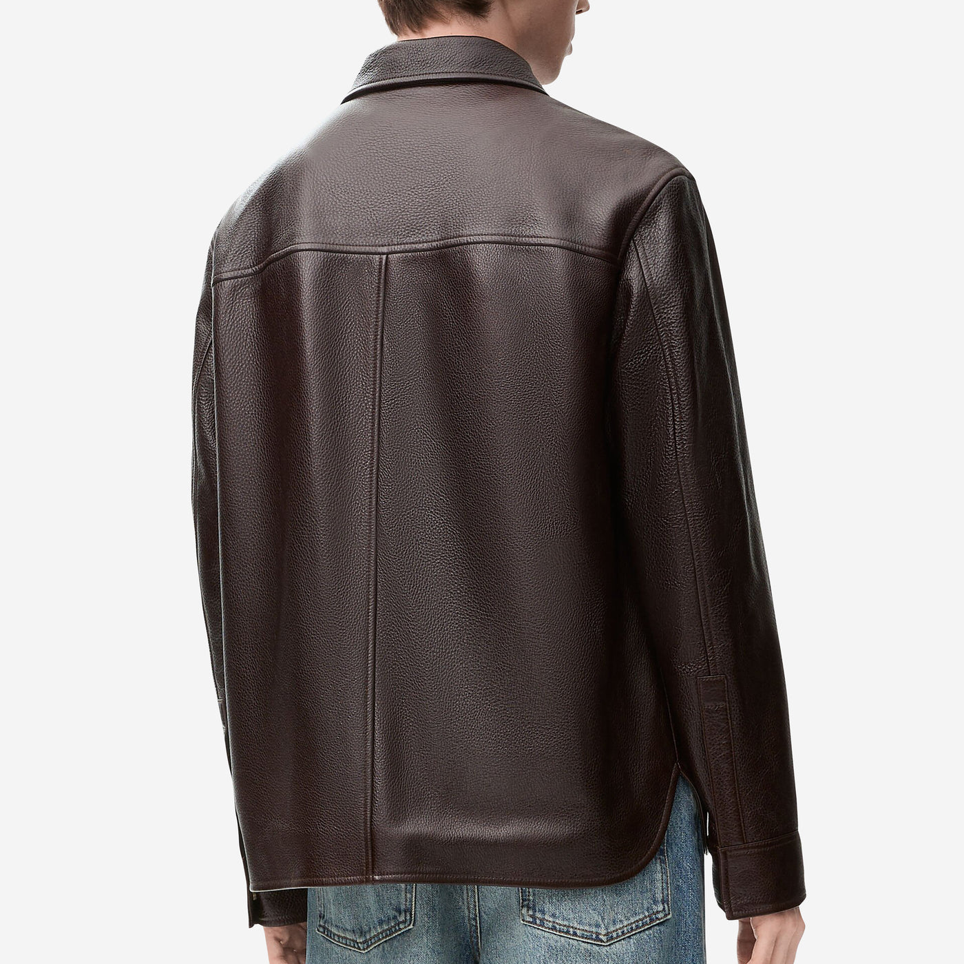 Loewe Oxblood Overshirt Deerskin Jacket