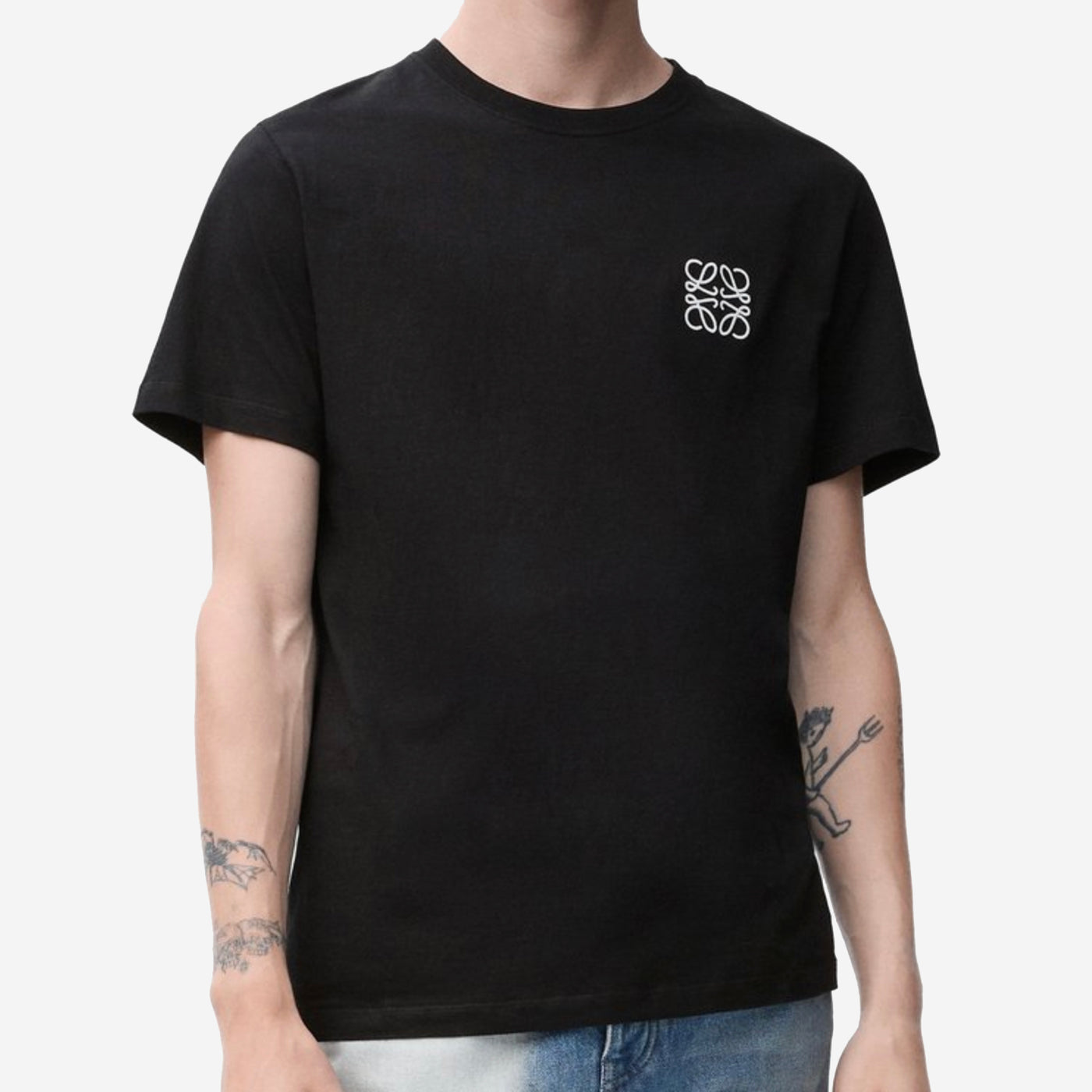 Loewe Regular Fit Anagram Chest Embroidery T-Shirt