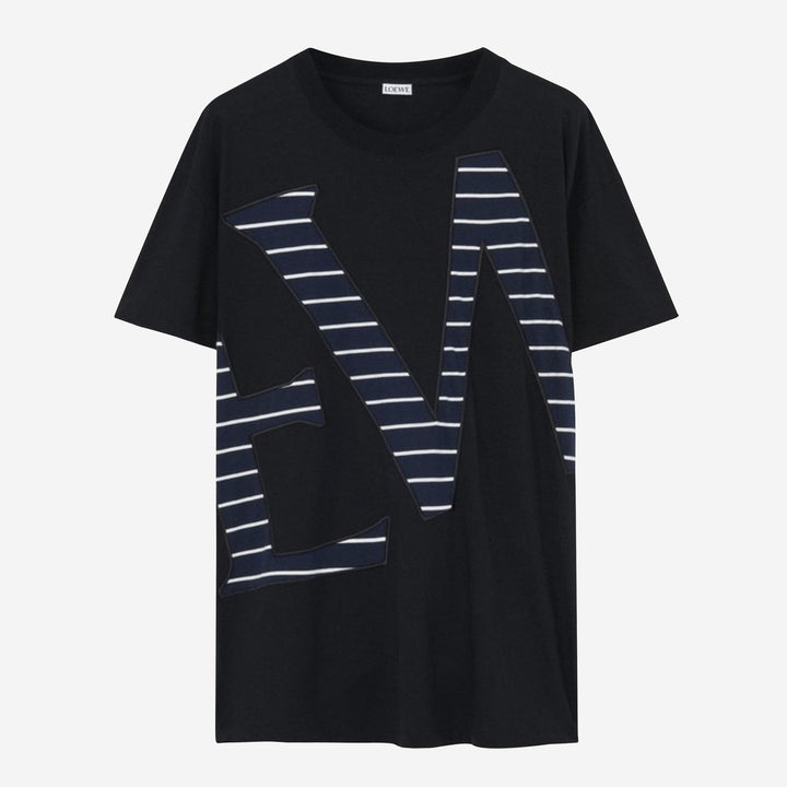 Loewe Striped Intarsia Embroidery Logo T-Shirt – ZAP