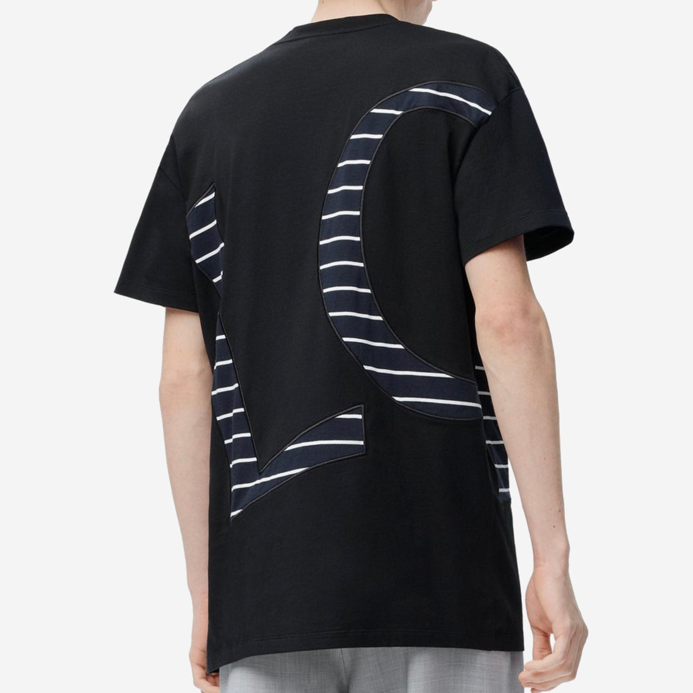 Loewe Striped Intarsia Embroidery Logo T-Shirt