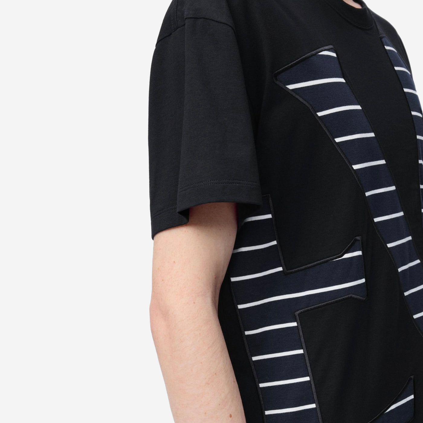 Loewe Striped Intarsia Embroidery Logo T-Shirt