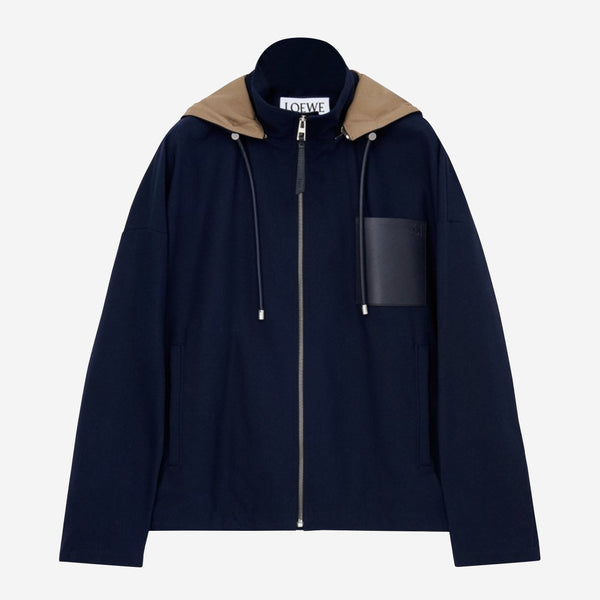 ジャケットその他 LOEWE Leather Patch Hooded Jacket in Black Loewe Anagram Leather Patch Hoodie - Black – Kith