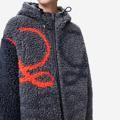Loewe Anagram Wool Blend Hooded Jacket