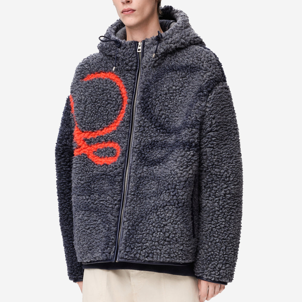 Loewe Anagram Wool Blend Hooded Jacket – ZAP