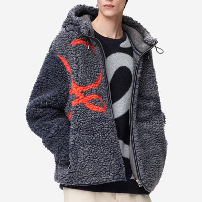 Loewe Anagram Wool Blend Hooded Jacket