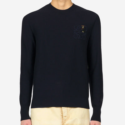 Loewe Cat And Logo Embroidery Knitwear