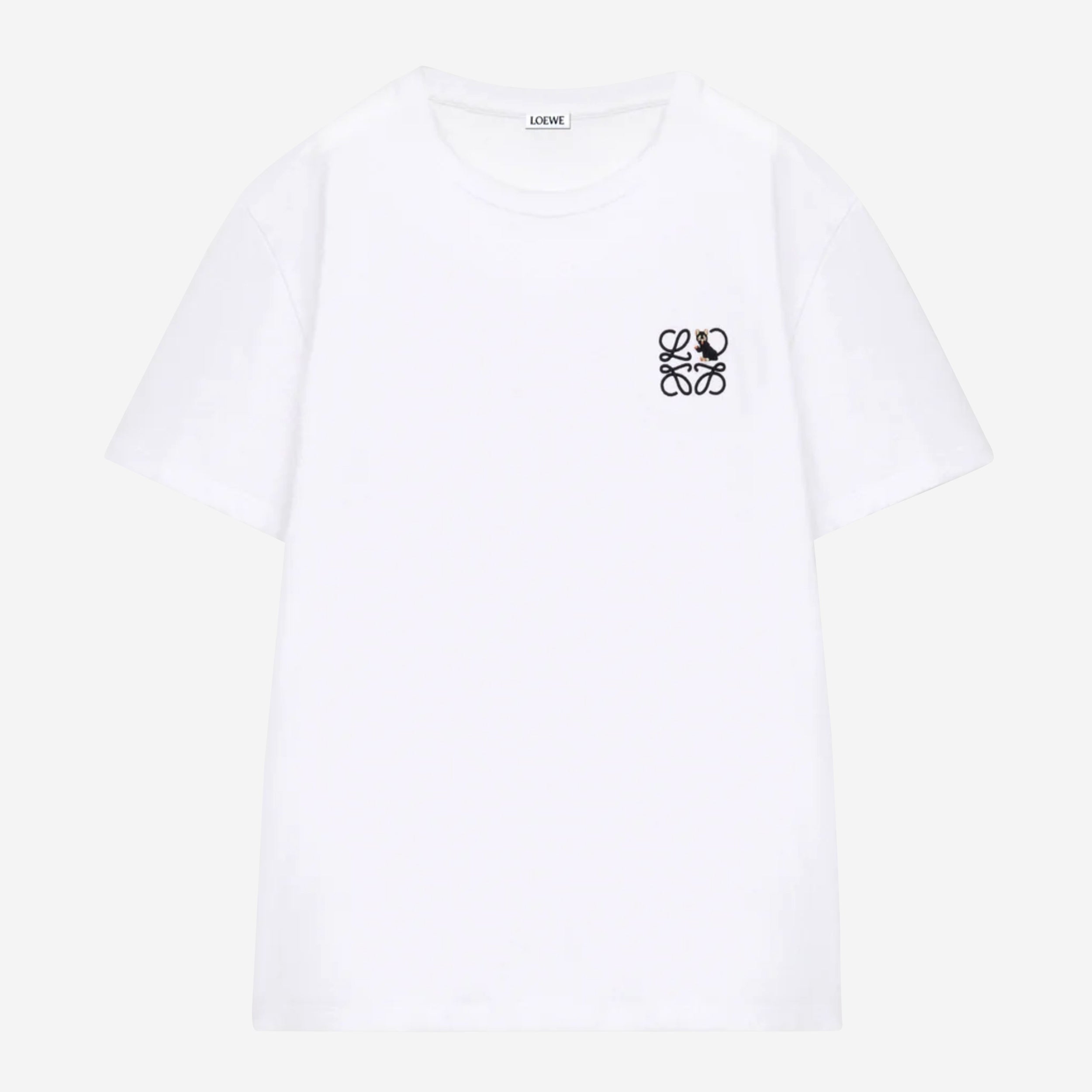 Loewe Anagram Cat And Anagram Embroidery T-Shirt
