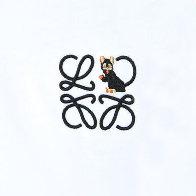 Loewe Anagram Cat And Anagram Embroidery T-Shirt