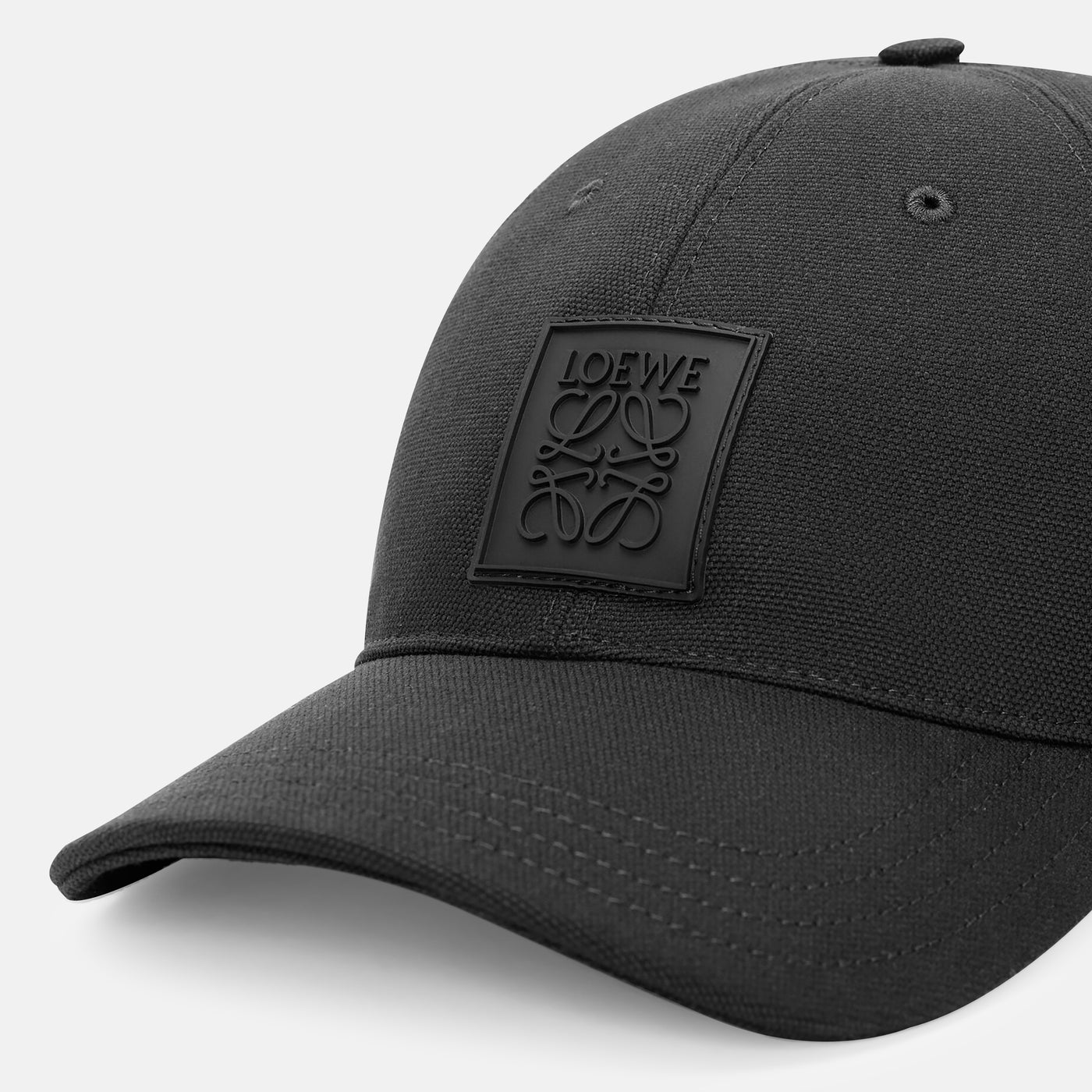 Loewe Canvas Rubber Logo Patch Cap