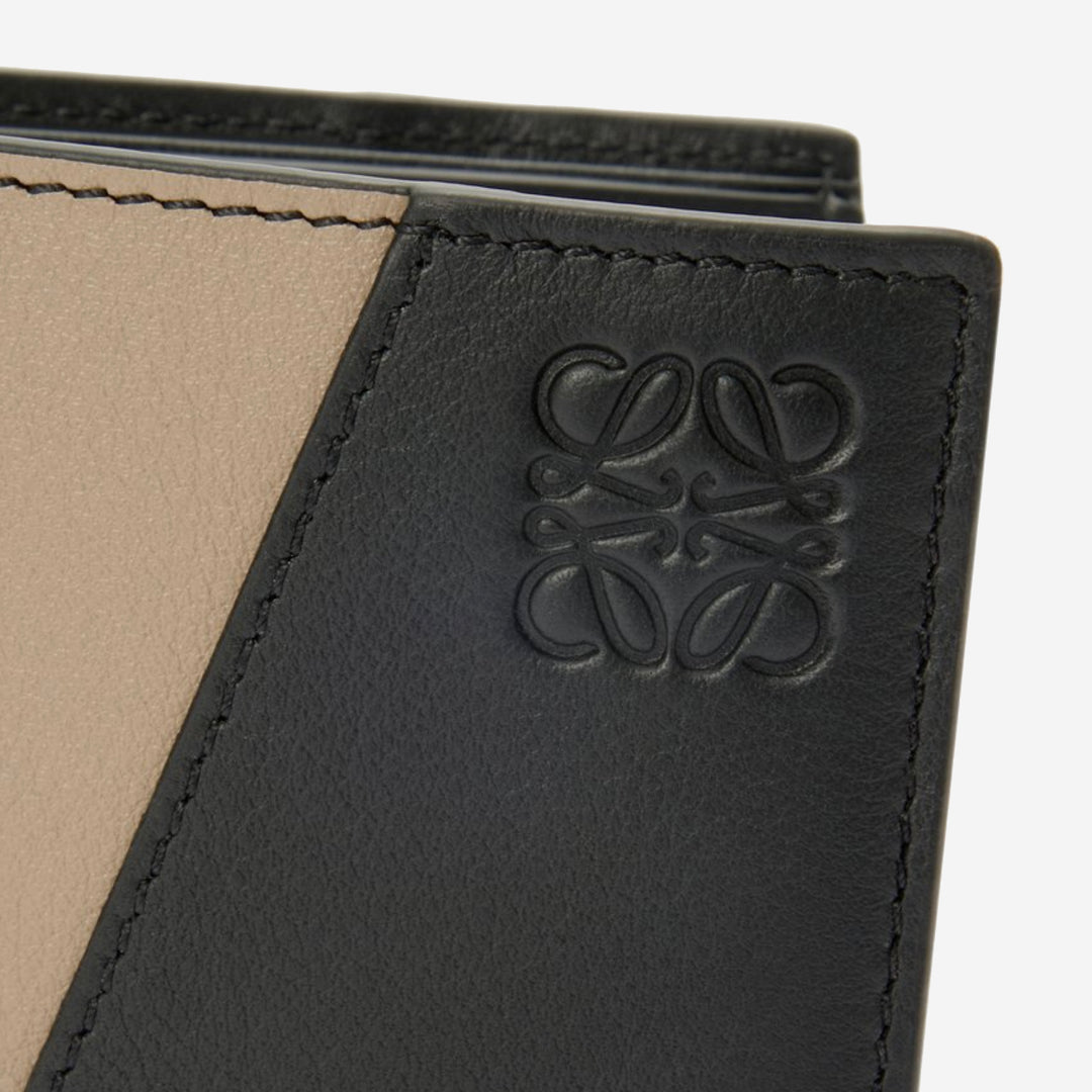 【LOEWE】BIFOLD WALLET Puzzle bifold wallet in classic calfskin Black - LOEWE