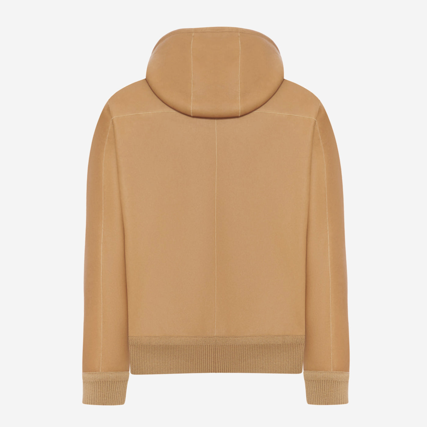 Loewe Shealing Leather Embroidered Logo Hooded Jacket