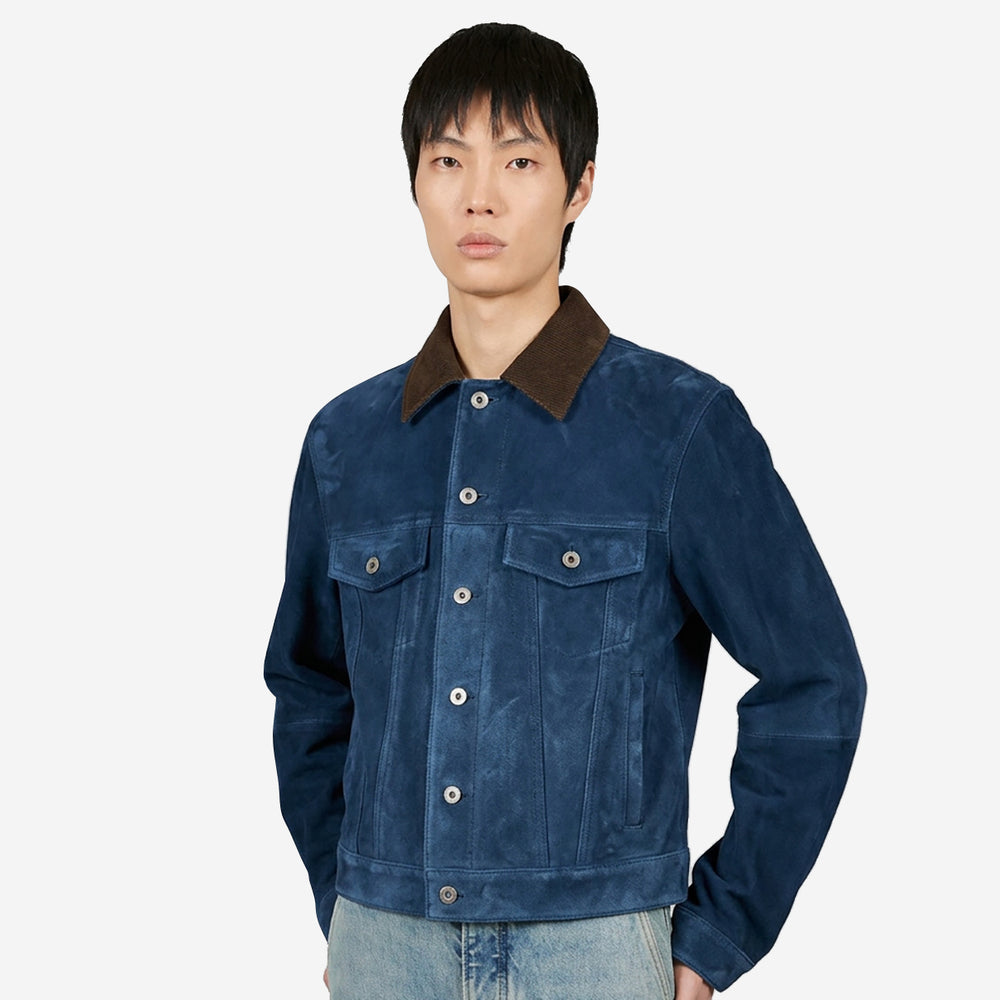 Loewe Trucker Leather And Suede Jacket – ZAP