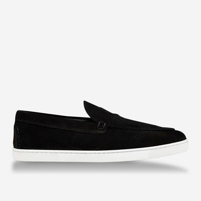 Christian Lauboutin Varsiboat Suede Leather Loafers