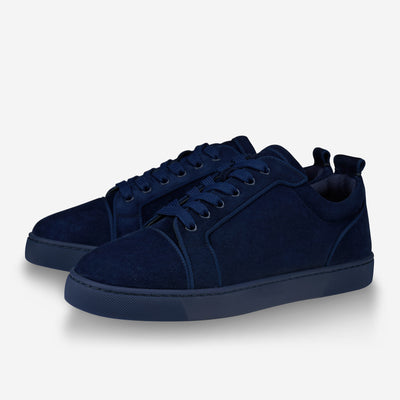Christian Louboutin Louis Junior Veau Velours Zaffiro Sneaker