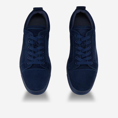 Christian Louboutin Louis Junior Veau Velours Zaffiro Sneaker