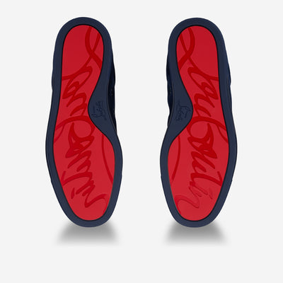 Christian Louboutin Louis Junior Veau Velours Zaffiro Sneaker