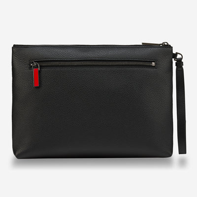 Christian Louboutin Funky Grained Calf Leather And Spikes Pouch