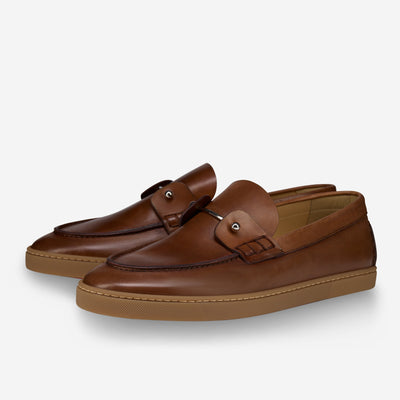 Christian Louboutin Chambeliboat Havane Patinated Calf Leather Shoe