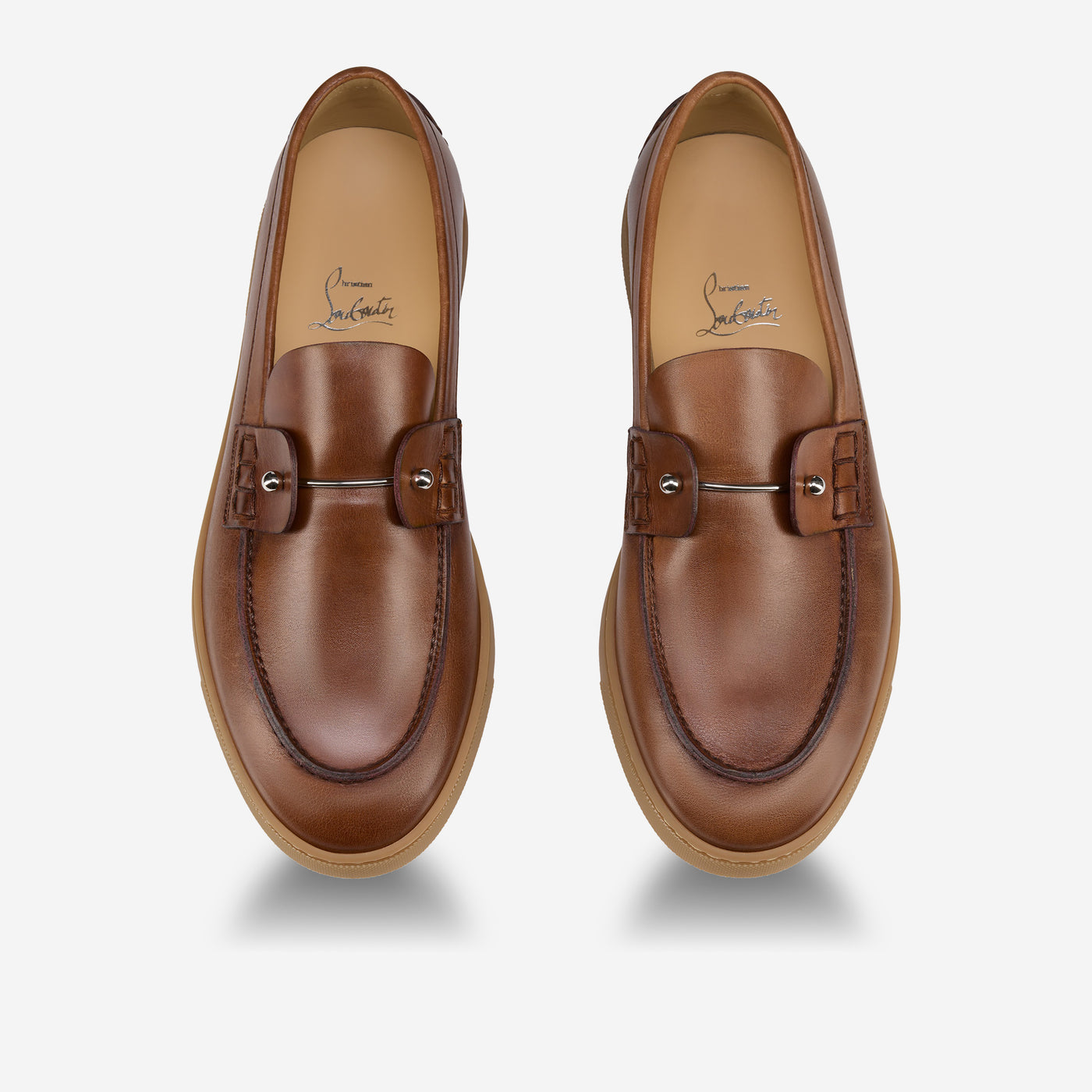 Christian Louboutin Chambeliboat Havane Patinated Calf Leather Shoe