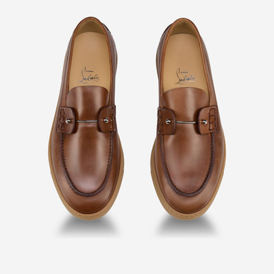 Christian Louboutin Chambeliboat Havane Patinated Calf Leather Shoe