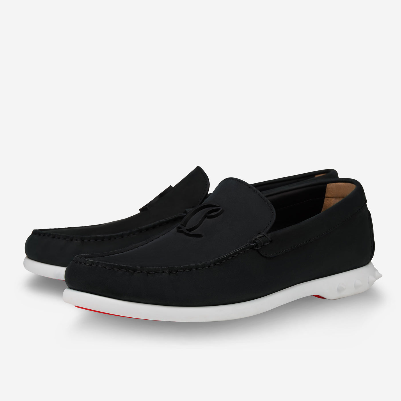 Christian Louboutin Moonkel Nubuck Leather Spike Sole Loather