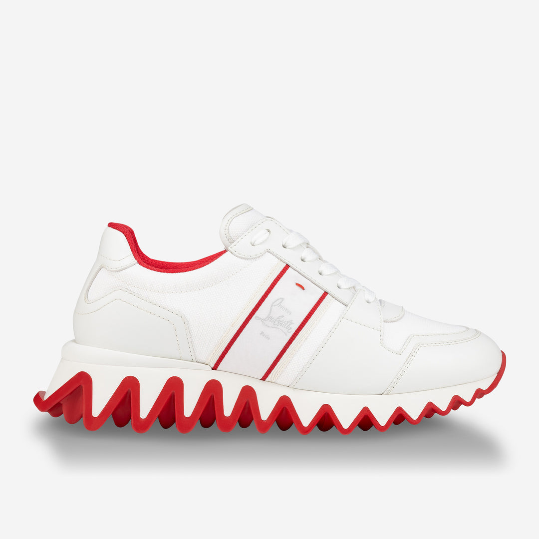 スニーカー Christian Louboutin Nastroshark leather and canvas sneakers Christian Louboutin Nastroshark Leather And Canvas Sneakers