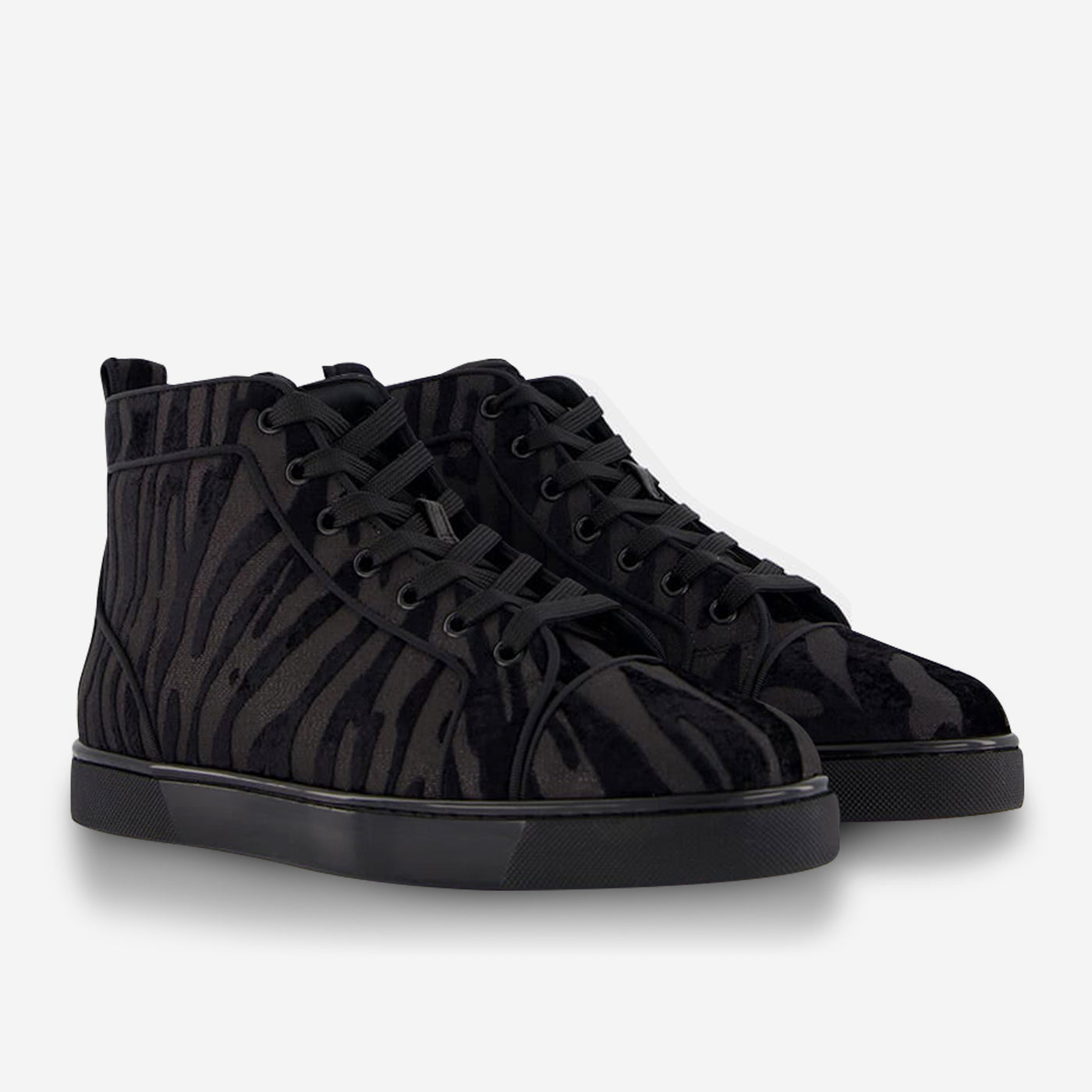 Christian Louboutin Louis Orlato Velvet Zebra Sneakers