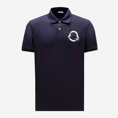 Moncler Logo Outline Polo Shirt